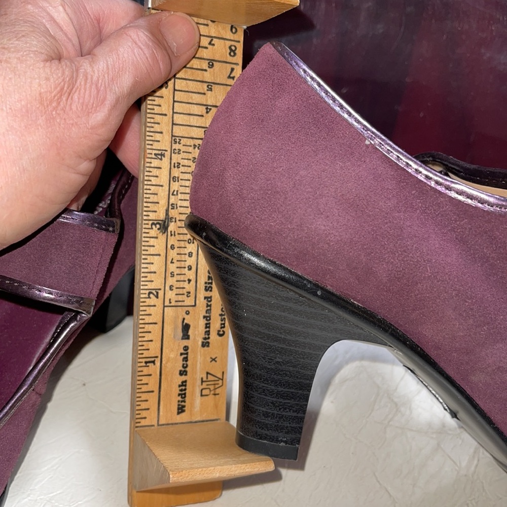Croft & Barrow Josephine Purple Suede shoes! Sz 9 Medium - Picture 6 of 10